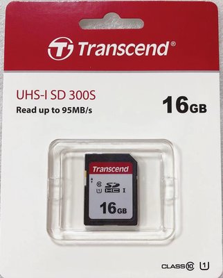 16G Transcend創見SD記憶卡 SD卡 UHS-I U1 SDC300S SD大卡 TS16GSDC300S