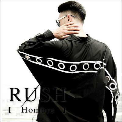 RUSH Hombre (韓國空運 現貨) 背透視銀環造型飛鼠超寬身剪裁長袖襯衫 (男女皆可) (原價1380)