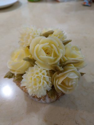 精美精緻各式奶油花玫瑰、牡丹花大小可設定西點裝飾花BUTTER