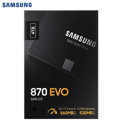 電腦零件Samsung/三星 870 EVO 2T/4TB 2.5英寸 臺式機筆記本 SSD固態硬盤筆電配件