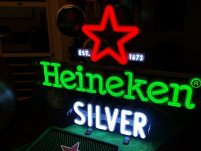 Heineken 海尼根 星銀 LED 看板霓虹燈 燈牌 看板 絕版少量 買到賺到 店家收店釋出 物件大不含運