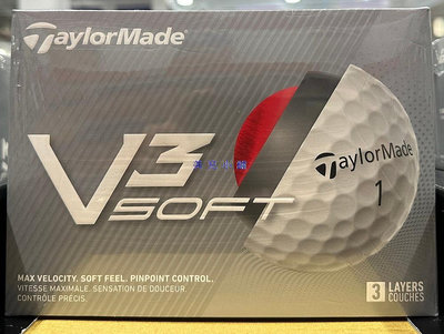 美兒小舖COSTCO好市多代購～TaylorMade V3 Soft系列三層高爾夫球(24入/盒)