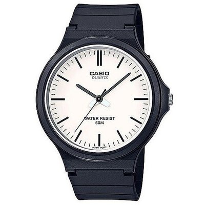 【金台鐘錶】CASIO卡西歐 (考試專用)(學生 當兵 考試 必備)(白面x白釘字)43mm大錶面 MW-240-7E