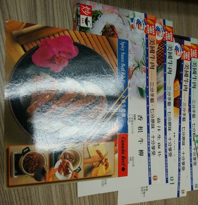 【Mar19f】《各式美國牛肉的餐點食譜明信片6張合售》牛排/茄汁牛肉