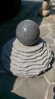 扁圓形流水組 (擺設 石材 風水 石雕 造景)
