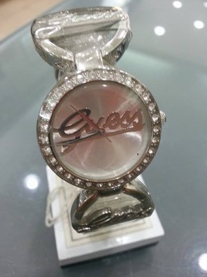 永達利鐘錶 GUESS 鑽框guess白面手鍊錶 30mm 原廠公司貨 保固一年 GWW95083L1