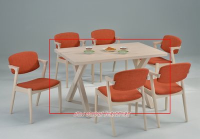 【N D Furniture】台南在地家具-北歐風質感水洗白色梣木全實木150cm餐桌/工作桌BG