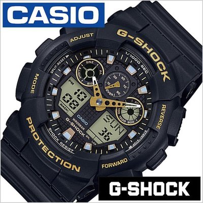 CASIO手錶公司貨G-SHOCK超人氣雙顯錶GA-100GBX-1A9 黑金 耐衝擊、抗磁~~GA-100
