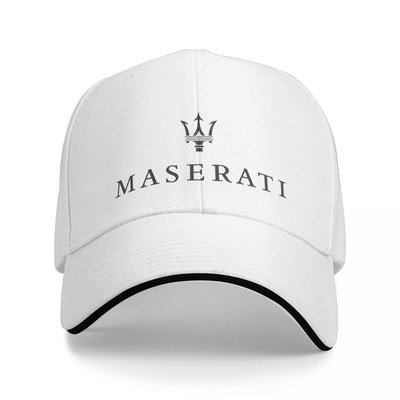 現貨熱銷-帽子 高爾夫帽Maserati logo 三明治棒球帽 印花帽子男女帽 休閒潮高爾夫球帽 戶外四季可爆款