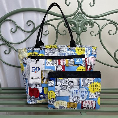 ╭＊全新現貨＊^.^LeSportsac Doraemon 漫畫哆啦A夢50週年 7470 托特包 休閒肩背/手提包購物