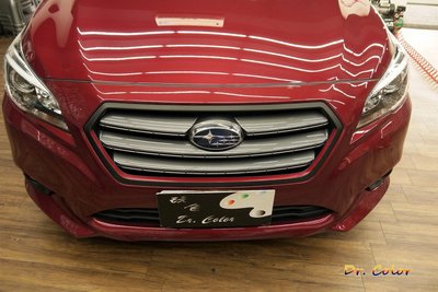 Dr. Color 玩色專業汽車包膜 Subaru Legacy 高亮黑/金屬紅/黑carbon_水箱護罩/後視鏡