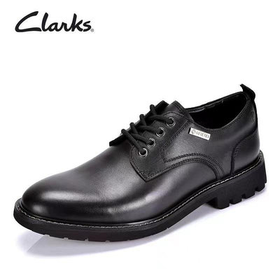 clarks其樂男鞋新款真皮商務正裝皮鞋系帶耐磨防滑防水時尚德比鞋