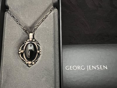 Georg Jensen 喬治傑生 1989 年度寶石項鍊 黑瑪瑙