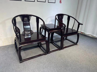 印尼黑酸枝皇宮椅緬甸花梨木太師椅三件套明清中式非洲酸