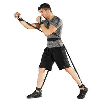 台灣現貨現貨 拳擊訓練繩 男士爆發力量 彈跳訓練器 腿部肌肉訓練器材 家用健身器材 多功能阻力帶彈力繩拉力繩