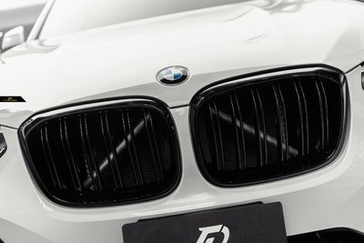 【政銓企業有限公司】BMW G02 X4 全車系 專用 高品質 雙線 鋼琴烤漆 亮黑 水箱罩 亮黑鼻頭  現貨 免費安裝