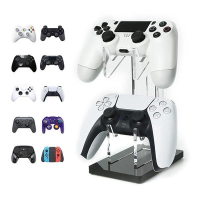 西米の店可堆疊遊戲控制器收納架通用控制器支架適用於 PS5 PS4 Xbox