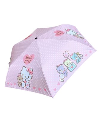 ♥小花花日本精品♥ Hello Kitty 抗UV折傘 折疊傘 三折傘 雨具 戶外郊遊必備 ~ 3