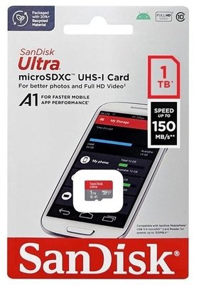 Sandisk Ultra microSDXC 1TB 記憶卡〔無轉卡〕TF 1T UHS-I A1 C10 150MB/s 公司貨 SDSQUAC