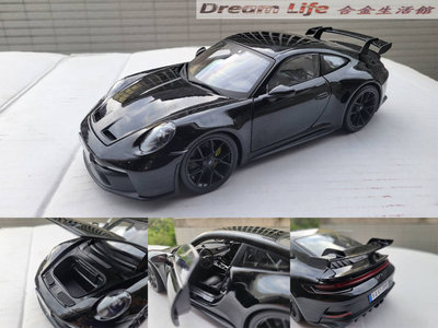 【Maisto 精品】1/18 Porsche 911 GT3 保時捷 超級跑車 全新黑色~特惠價~!!