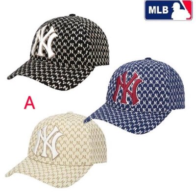 韓國限定 MLB 紐約洋基隊 NY滿版Logo /gucci聯名款棒球帽