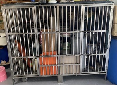 台灣製訂製可拆 不鏽鋼 堅固 雙門 寵物籠 狗籠 狗屋 可隔兩間