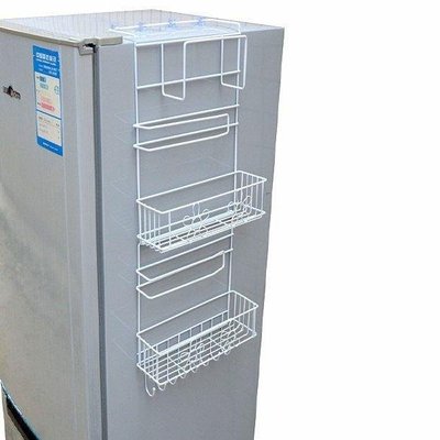 冰箱側面置物架多功能掛架保鮮膜調味料收納側掛架廚房冰箱置物架-一點點