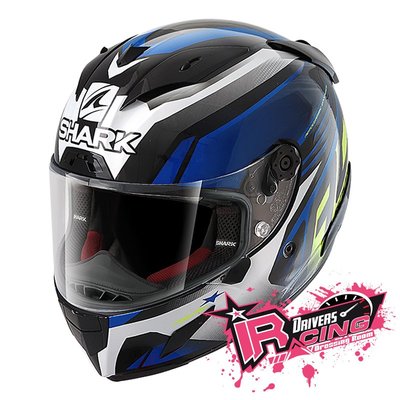 ♚賽車手的試衣間♚ Shark® Race-R Pro ASPY BLK/BLU/YLW 碳纖維