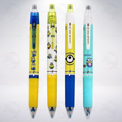 日本 三菱鉛筆 Uni R:E3 限定三用魔擦筆: 小小兵/Minions