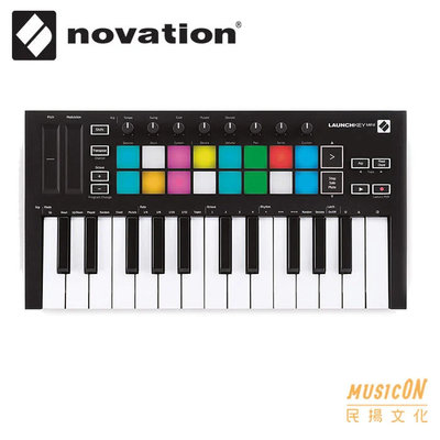 【民揚樂器】Novation LaunchKey Mini MK3 主控鍵盤控制器 25鍵 MIDI鍵盤