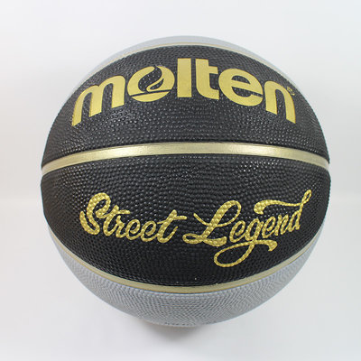 [送臂套+護指] Molten 籃球 7號 男子 室外 橡膠 8片貼 藍白 B7C2010-KZ [迦勒=]