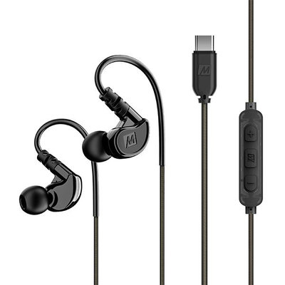 平廣 送袋保一年 MEE audio M6-USB 黑色 透明色 耳機 USB-C對應 耳掛 耳道式 3鍵麥克風