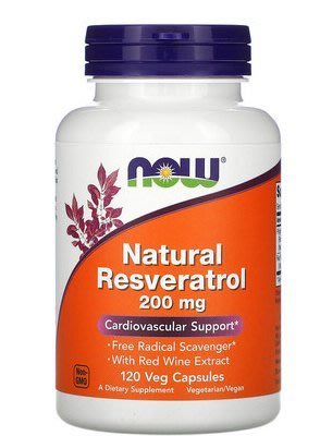Now Foods Natural Resveratrol天然白藜蘆醇 200mg120粒