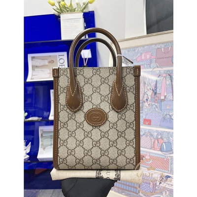 二手現貨 GUCCI 古馳 Retro Tote Mini 迷你托特包/單肩包/斜背包/手提包/琴譜包671623