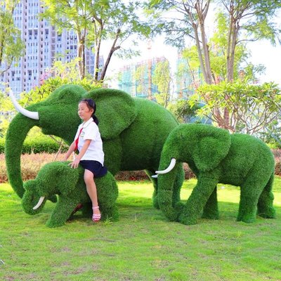 現貨熱銷-戶外仿真綠植草皮羊蝸牛大象動物擺件小區園林景觀草坪裝飾品雕塑爆款