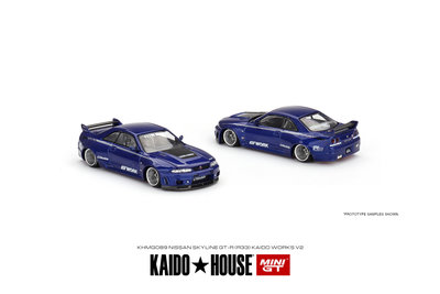 車模 仿真模型車KAIDO HOUSE GT-R R33  MINIGT 日產 Skyline 達特桑 64合金車模