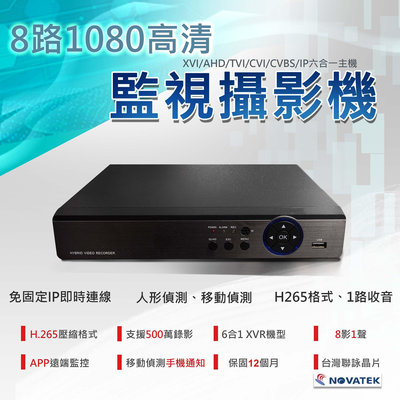 8路1080P可用/8路監視器/台灣晶片/1080N監控主機/8路監控主機/8路監視器主機/8路5合1主機/板橋