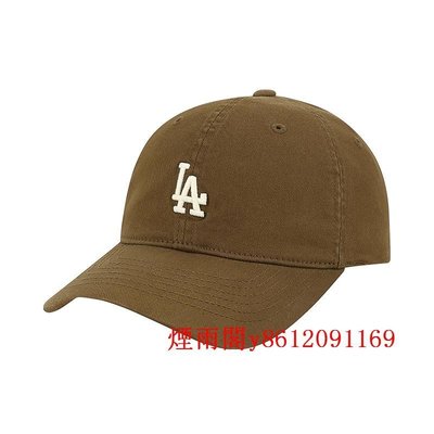 特賣-新品韓國MLB不可調節帽子LA小標棕色道奇全封情侶款分碼棒球帽3ACP19