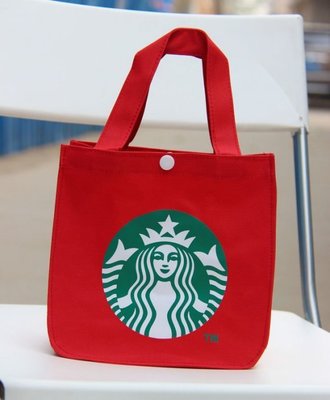 Starbucks星巴克 便當袋 手提袋 手提包 四色選 -紅色