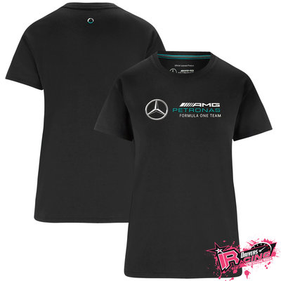 ♚賽車手的試衣間♚ Mercedes AMG Petronas F1 Large Logo 女性 上衣 短袖 黑色