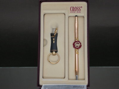 最低價特賣會 已停產全新CROSS 高仕14K金原子筆.加贈原廠鍍金鑰匙圈禮盒非Montblanc Parker.