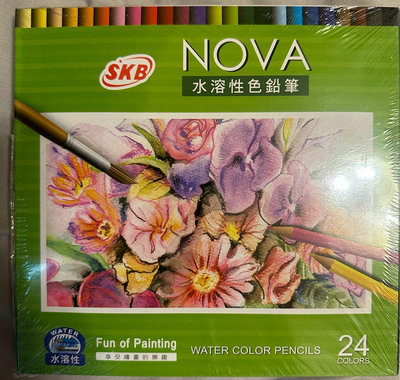(SKB 文明)24色紙盒水性色鉛筆NP260C (全新現貨4個）
