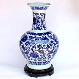 INPHIC-ZF-B023 景德鎮 陶瓷 青花瓷器 富貴蓮藤陶瓷花瓶 復古擺飾