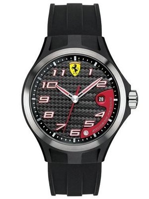 Scuderia Ferrari 法拉利賽車紅色時尚腕錶-膠帶款/44mm-FA0830012