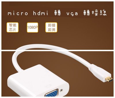 Micro HDMI 轉 VGA 接頭 手機 HDMI 轉 VGA HDMI TO VGA 轉投影機 電視 HDCP