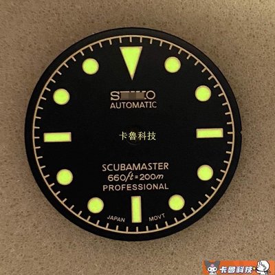 【熱賣精選】手表配件 復古改裝表盤 綠色夜光 28.5mm 適合裝NH35/4R36機芯