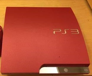 SONY PS3  遊戲主機  紅色 主機+手把+傳輸線+電源線+遊戲片(CECH-3007B)