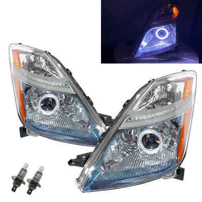 卡嗶車燈 適用於 TOYOTA 豐田 PRIUS XW20 MK2 06-09 光導LED光圈 鹵素魚眼 大燈 電鍍