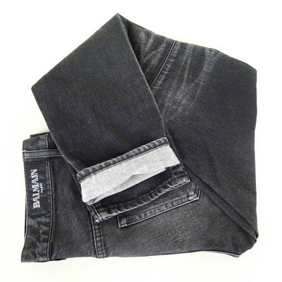 BALMAIN 法國品牌 牛仔褲 28 黑 男 日本製 9成新