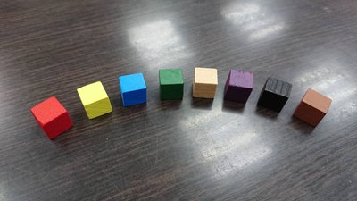 大安殿實體店面 8色可選 木製小方塊 單個 約1cmX1cmX1cm 桌遊周邊 週邊 配件